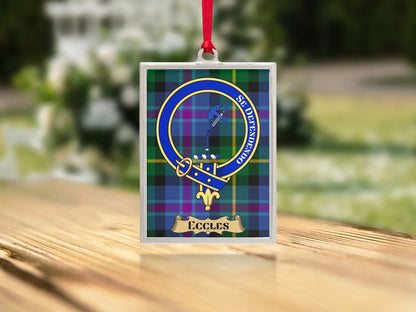 Eccles Clan Tartan Badge Ornament product