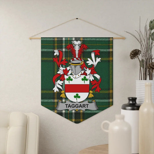Taggart Family Crest Plaid Background Wall Hanging product