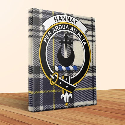 Hannay Scottish Clan Crest Plaid Poster Canvas Wrap - Celtic Ancestry Gifts