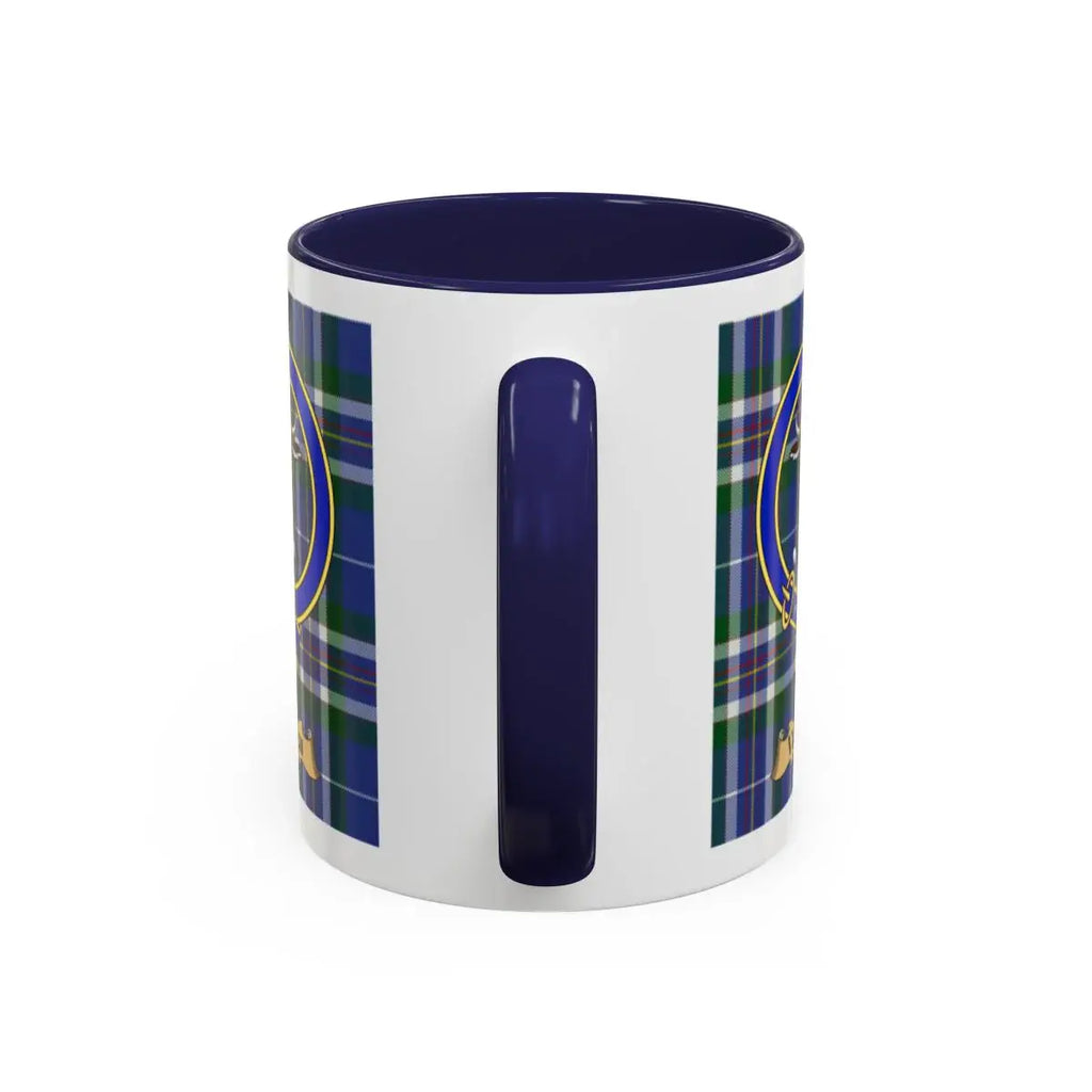 Veitch clan crest mug shown in 11 oz and 15 oz sizes