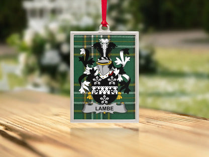 Personalized Lambe Coat of Arms Ornament product