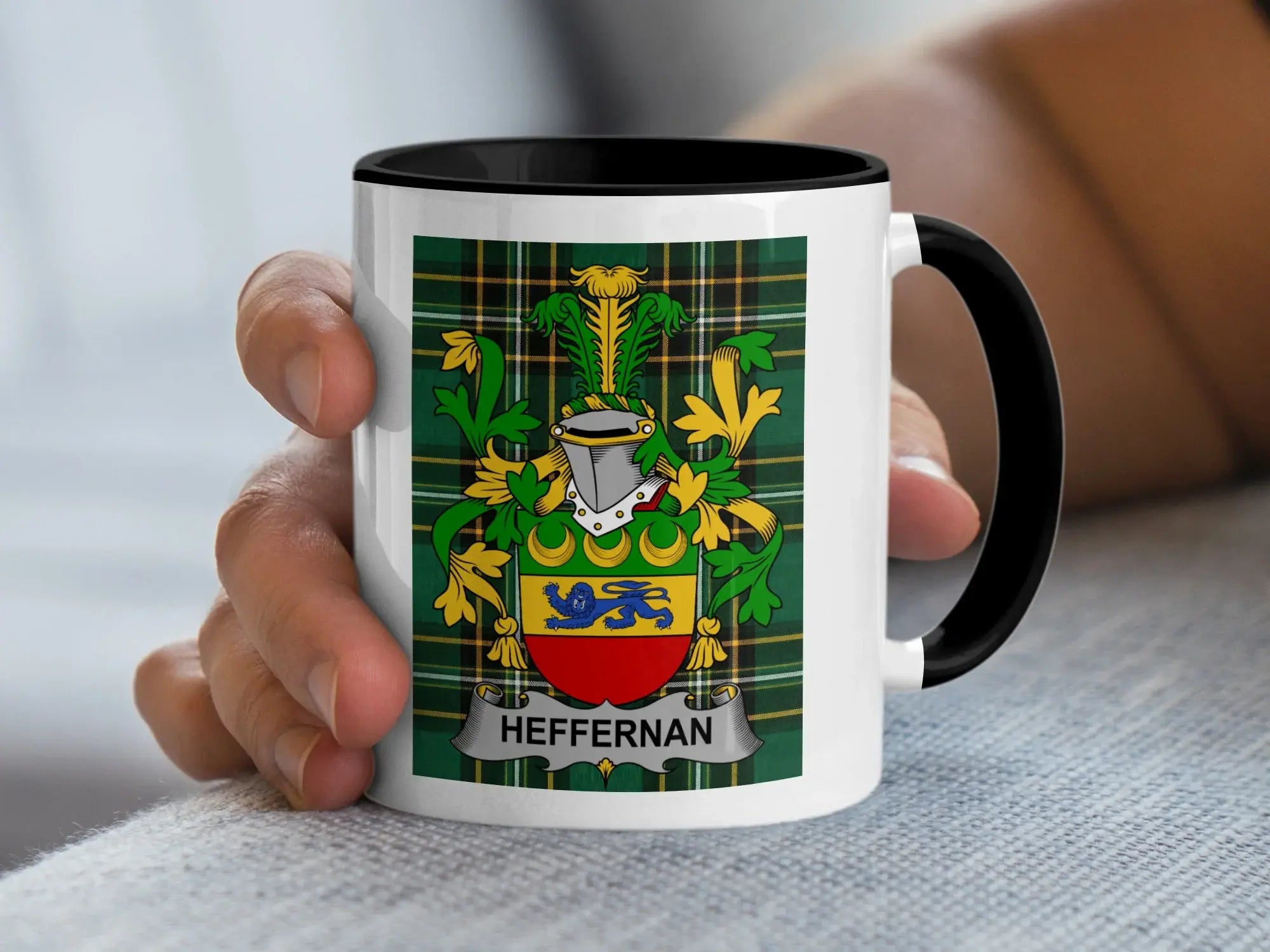 Heffernan Irish National Tartan ceramic accent mug