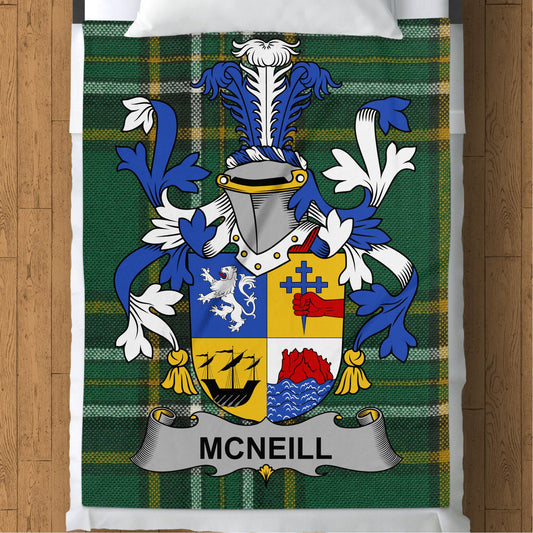 McNeill Surname Irish Tartan Throw Blanket - Living Stone Gifts