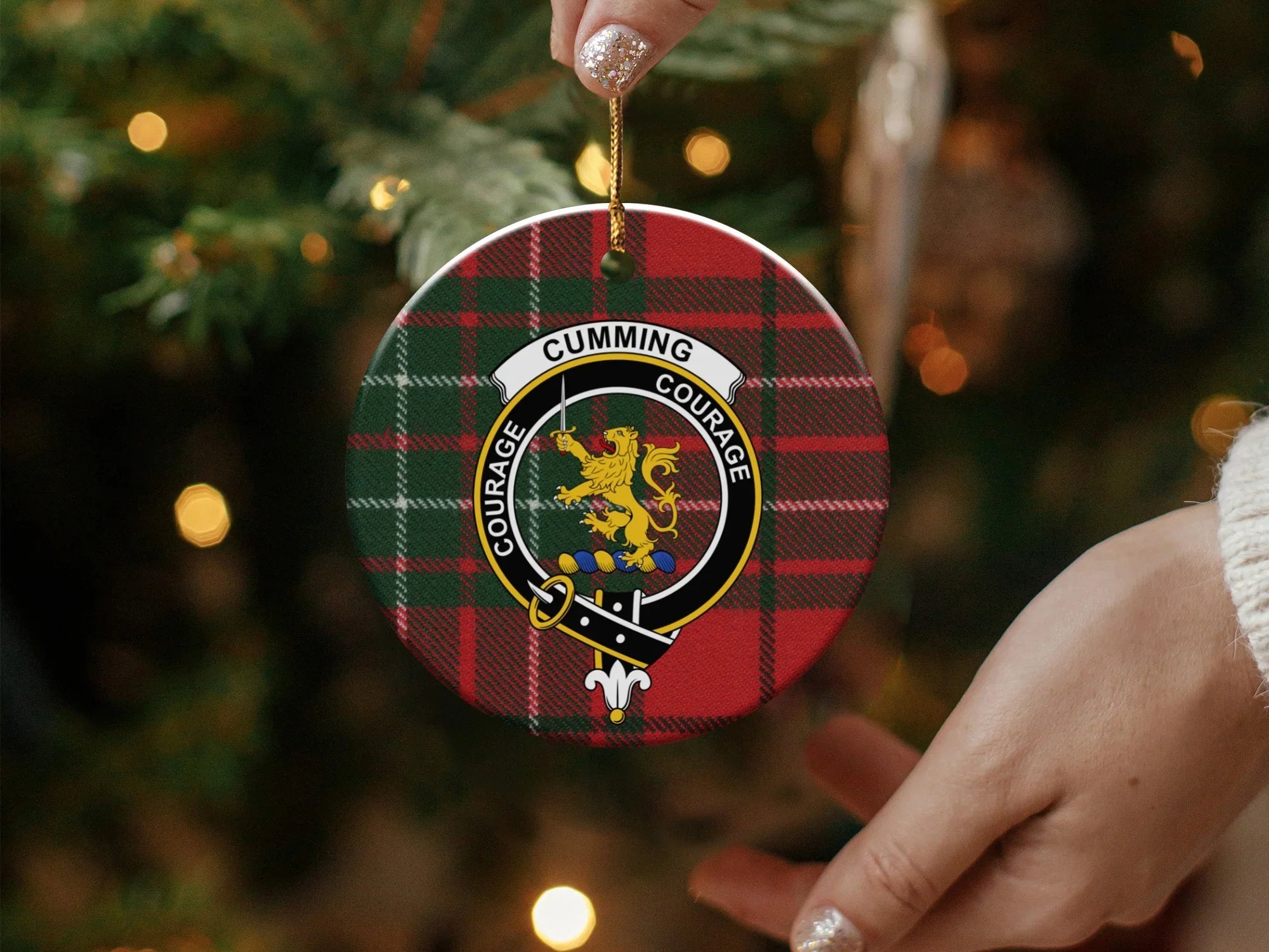 Cumming Courage Printed Pattern Christmas Ornament product