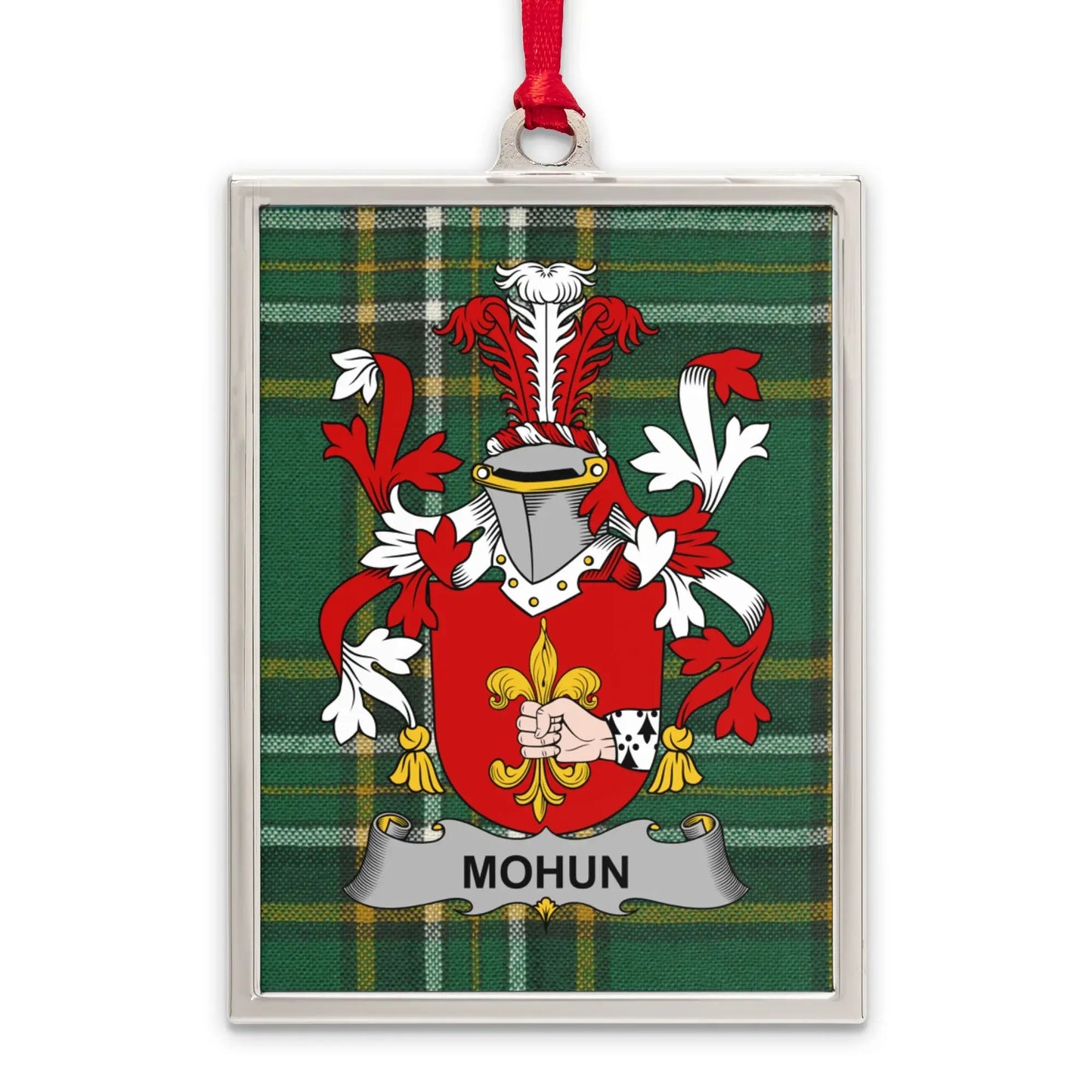 Mohun Family Crest Tartan Plaid Crest Ornament product