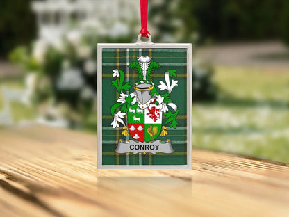Personalized Conroy Family Crest Christmas Ornament product