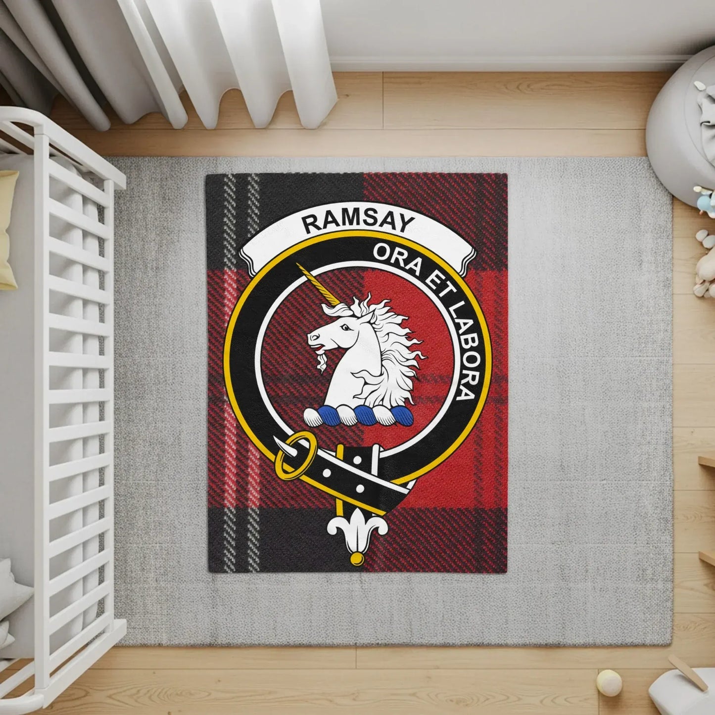Ramsay Ora Et Labora Plaid Unicorn product type
