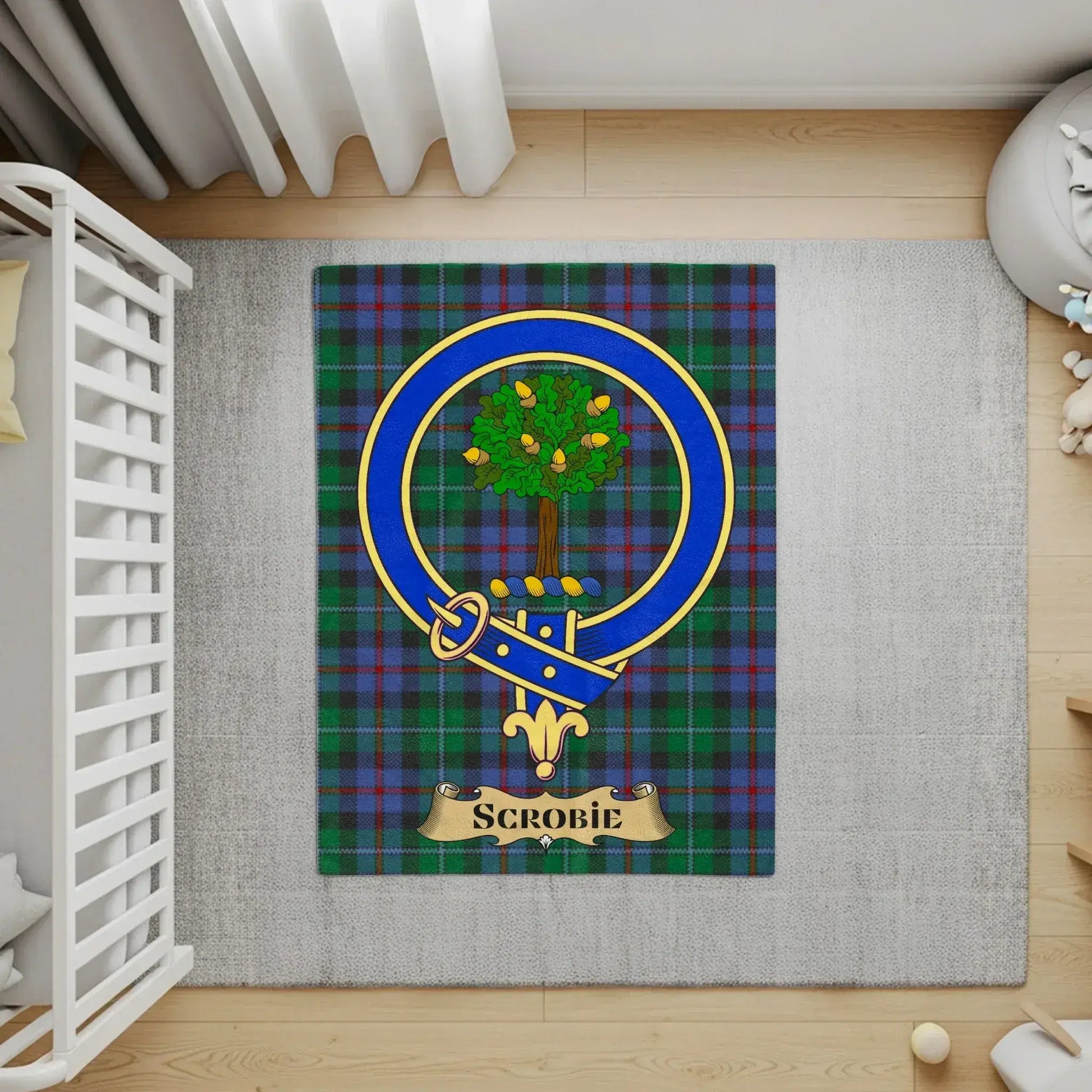 Clan Scrobie Family Crest Custom Printed Rug product