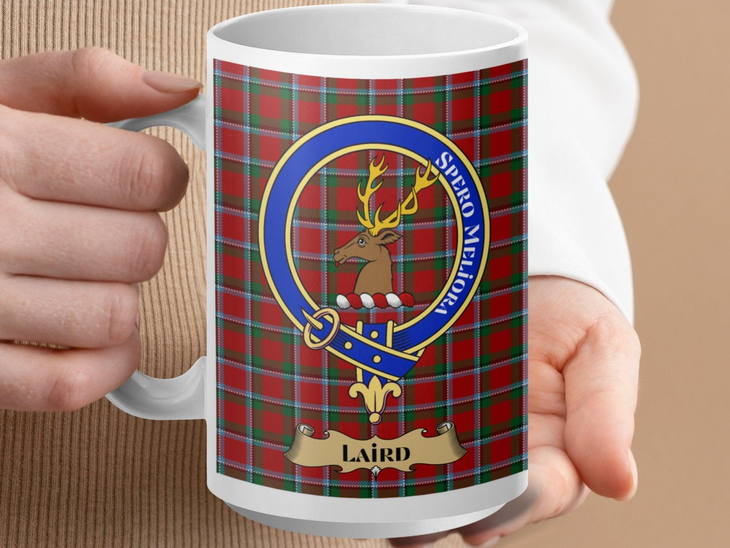 Scottish Clan Laird Crest Plaid Design Gift Mug - Living Stone Gifts