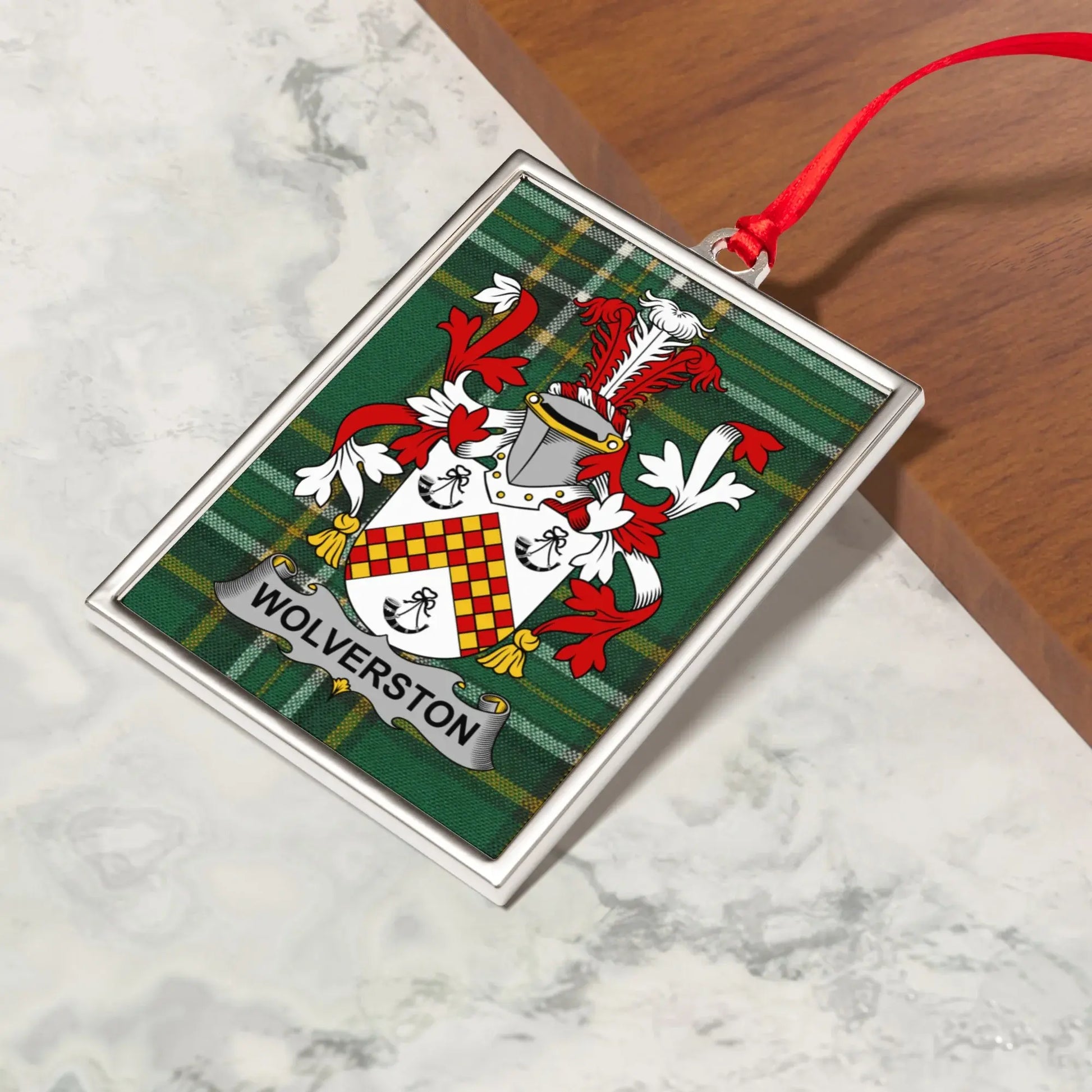 Wolverston Crest Rectangular Ornament product