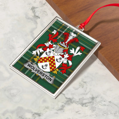 Wolverston Crest Rectangular Ornament product