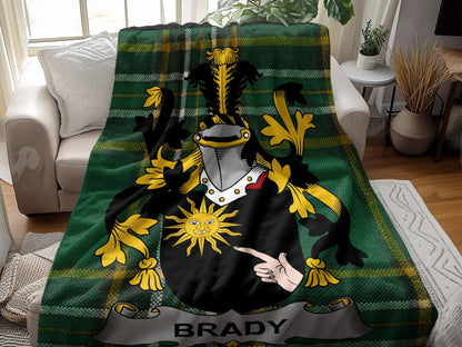 Family Crest Green Plaid Large Cozy Blanket product
