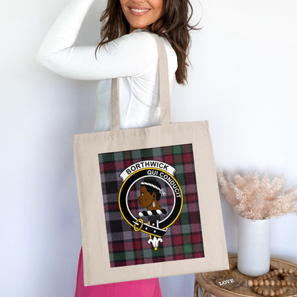 Borthwick Clan Crest Scottish Tartan Tote Bag - Living Stone Gifts