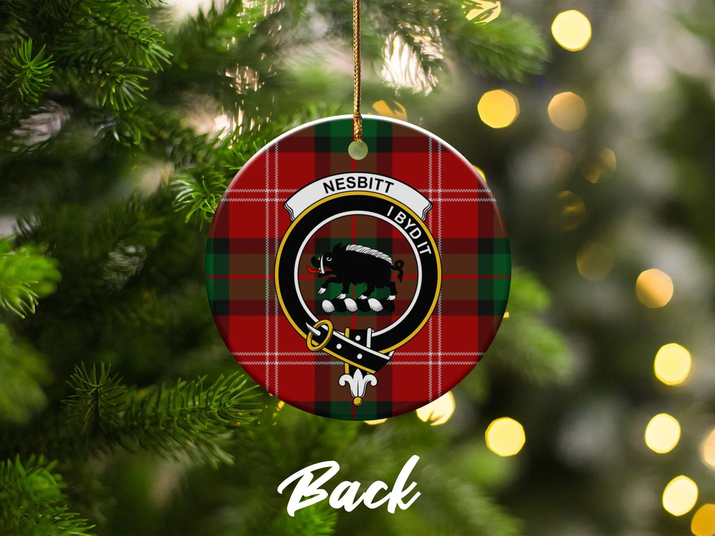 Personalized Family Crest Christmas Ornament product