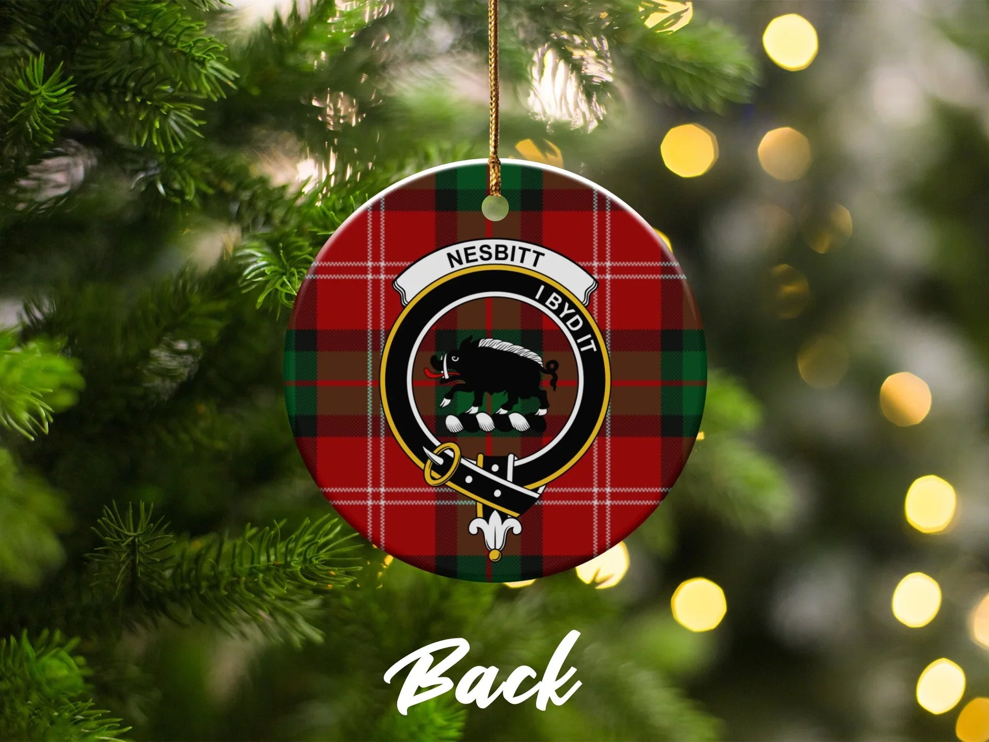 Personalized Family Crest Christmas Ornament product