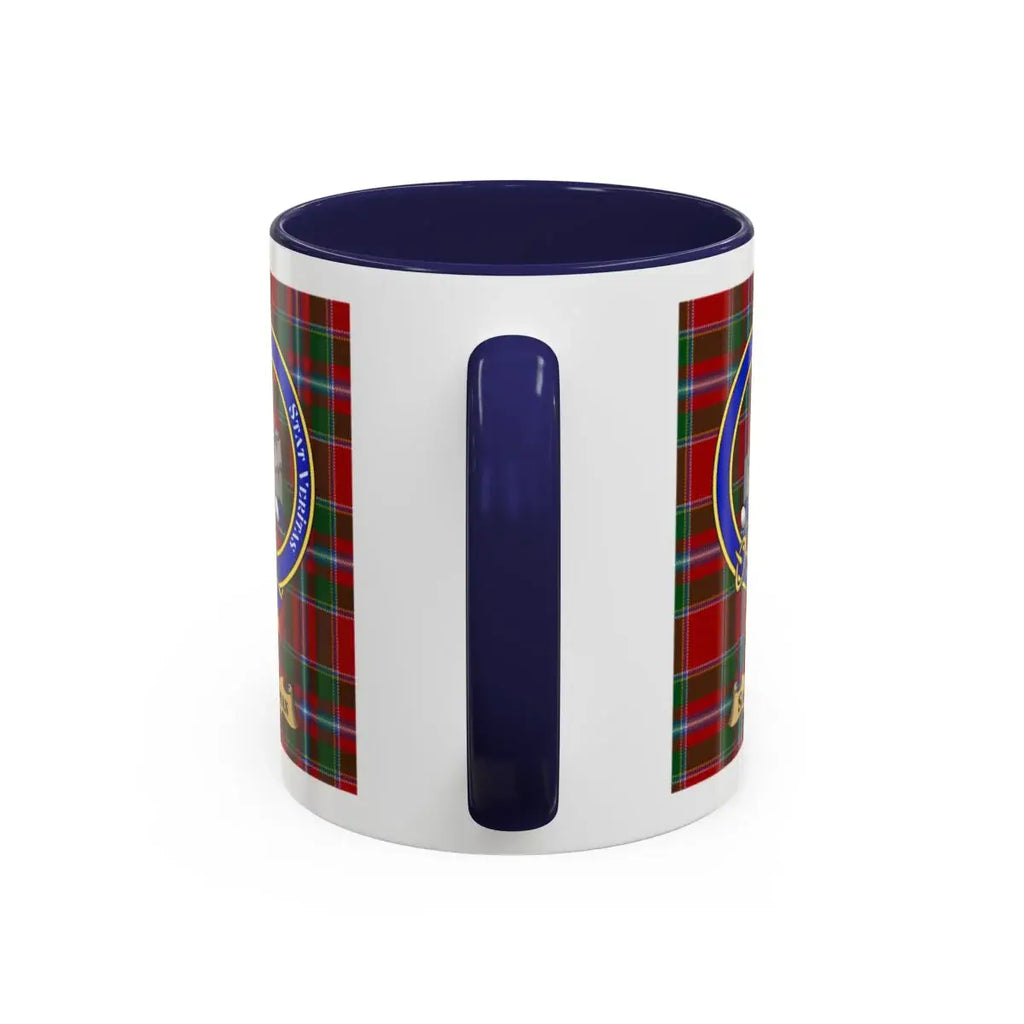 Sandeman clan crest mug shown in 11 oz and 15 oz sizes