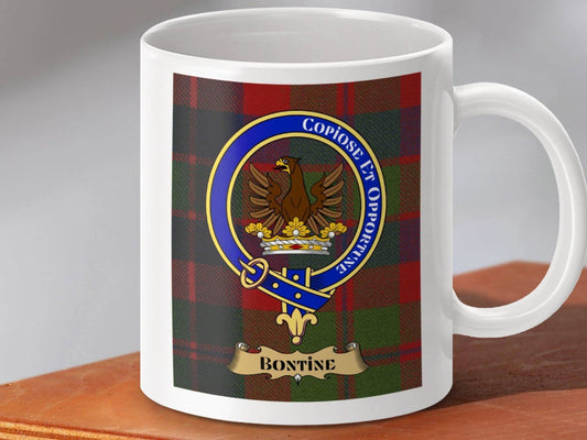 Clan Bontine Emblem Red Plaid Mug product type