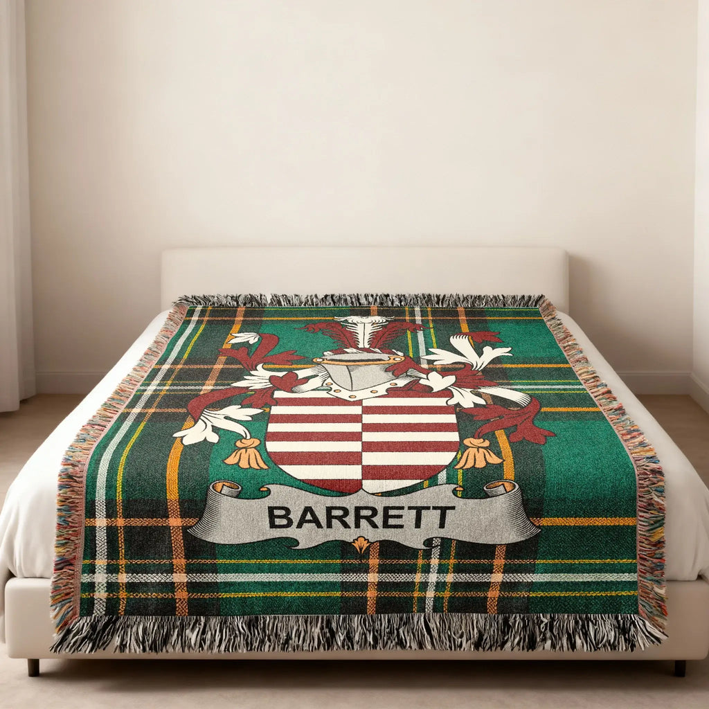 Barrett Heritage Plaid Custom Family Crest Throw product type
