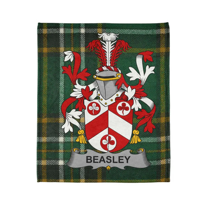 Beasley Family Crest Shield Plaid Tartan Blanket product