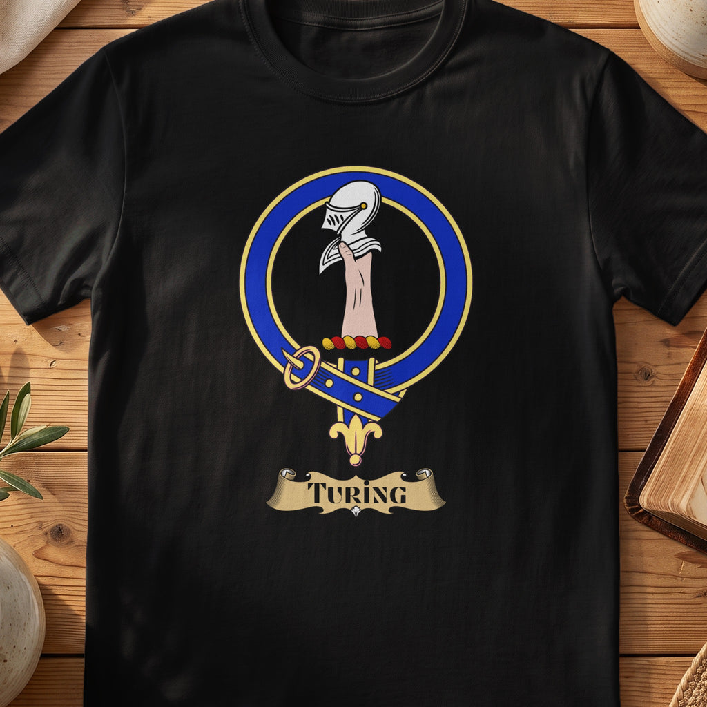 Turing Scottish clan crest T-shirt in Black