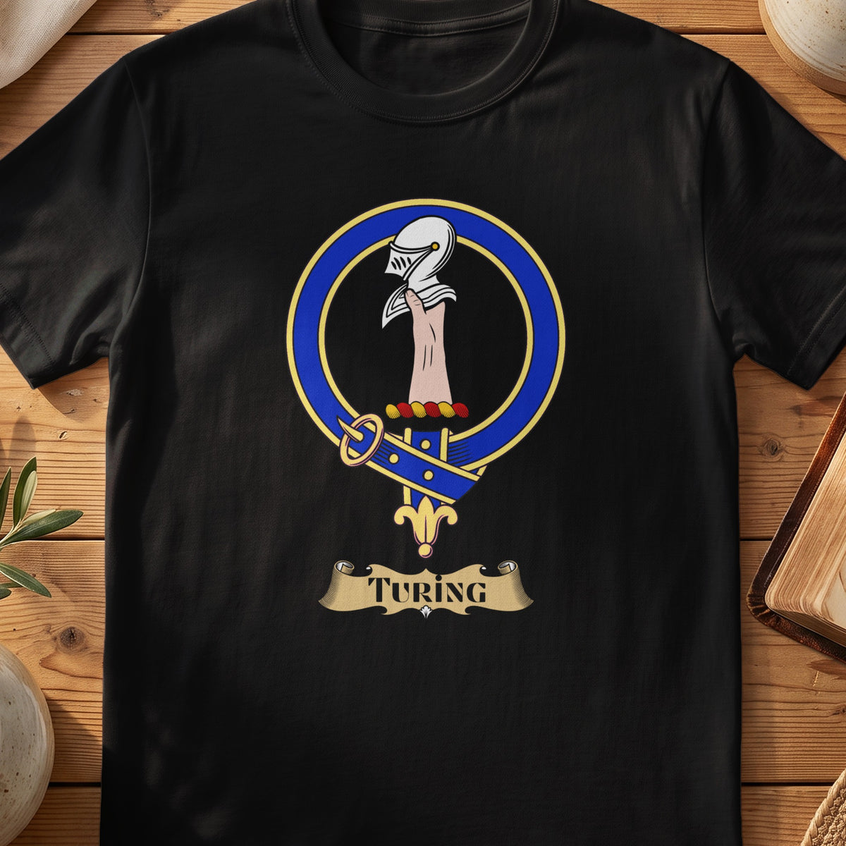 Turing Scottish clan crest T-shirt in Black