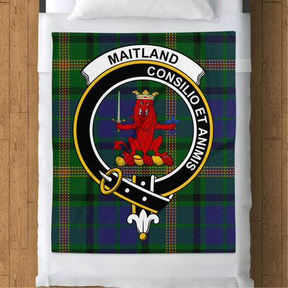 Scottish Clan Maitland Tartan Throw Blanket - Living Stone Gifts