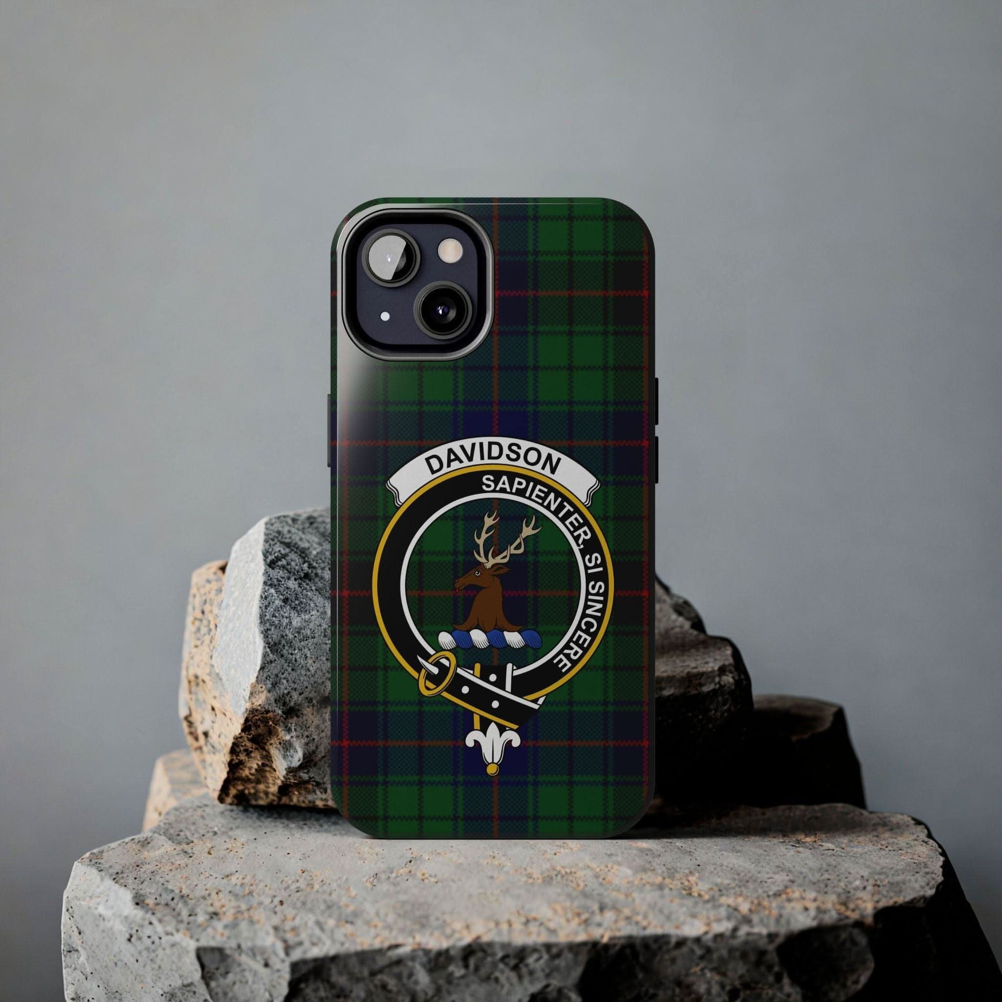 Davidson Clan Crest Tartan Cell Phone Case - Celtic Ancestry Gifts