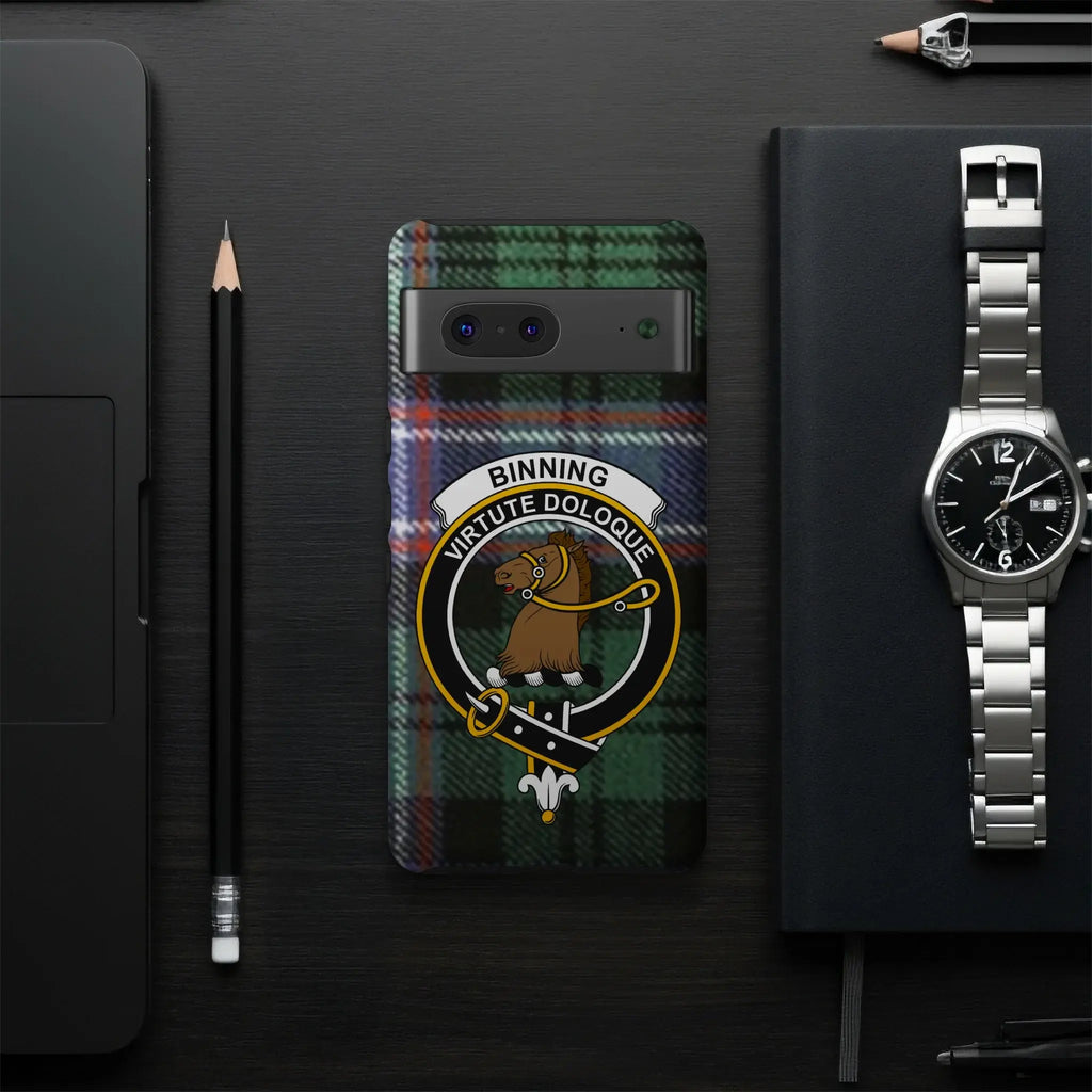 Binning Virtute Doloque Plaid Design Phone Case