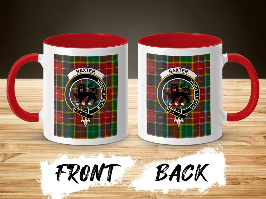Custom Baxter Wincit Veritas Tartan Mug Front Back Design