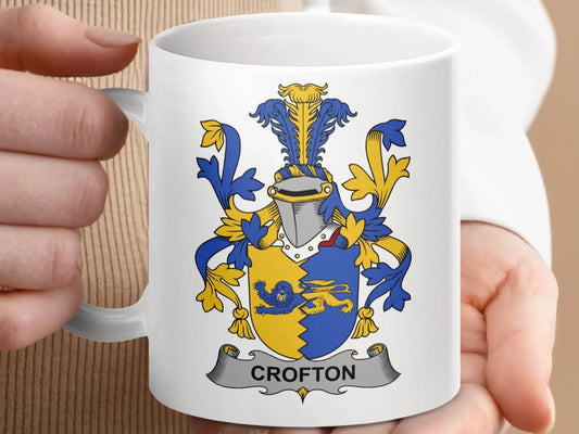 Crofton Surname Irish Family Crest Mug - Celtic Ancestry Gifts