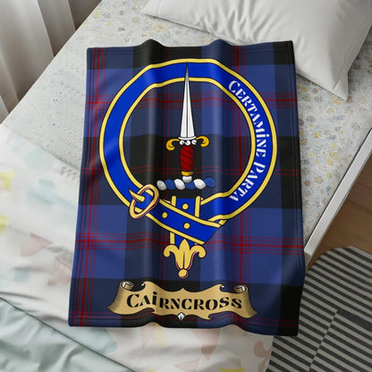 Cairncross Family Crest Plaid Throw Blanket product type