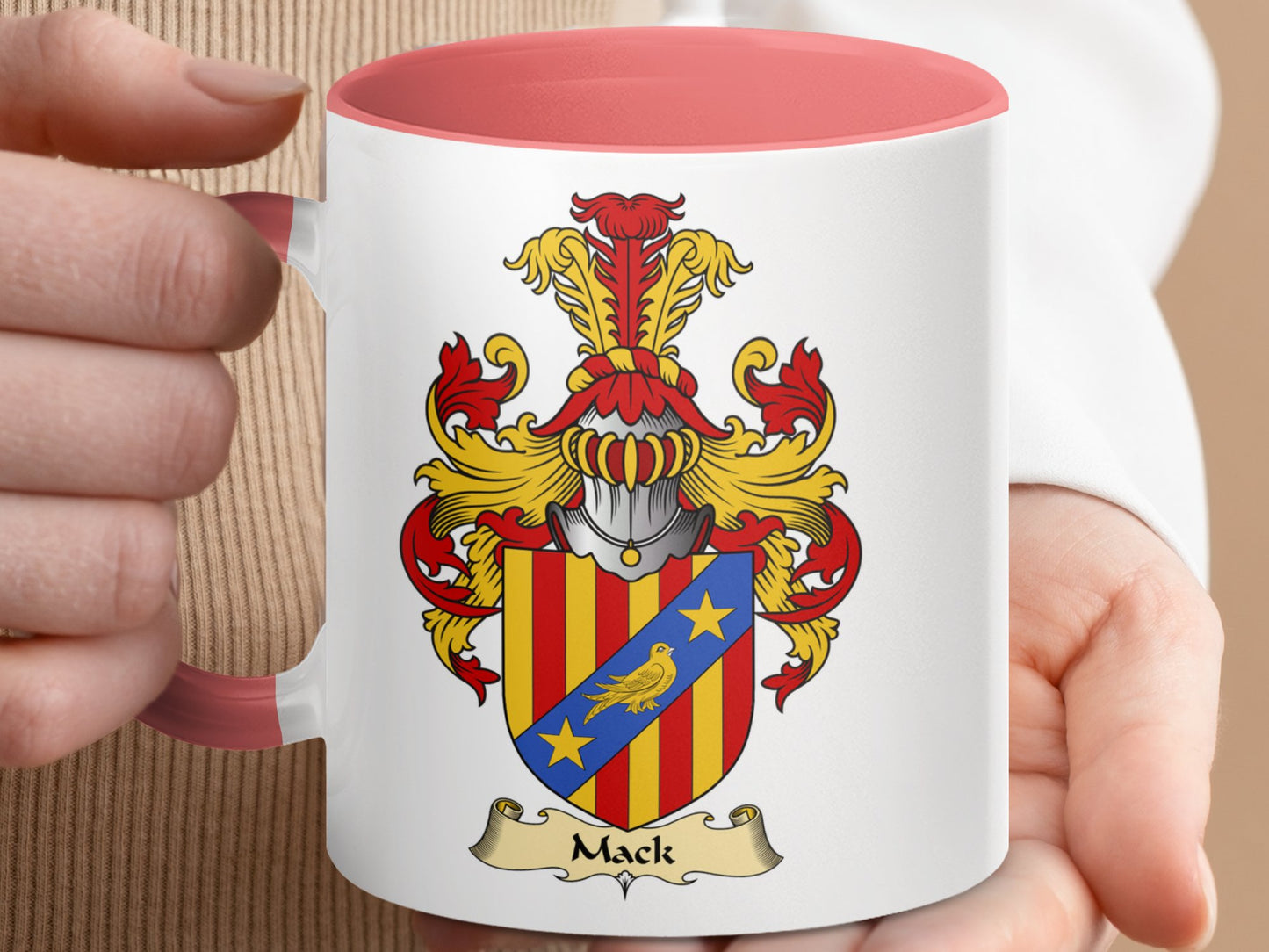 Mack Family Crest Emblem High-Quality Accent Mug - Living Stone Gifts