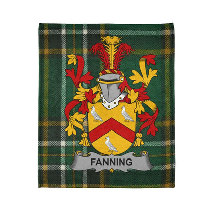 Fanning Family Coat of Arms Tartan Blanket product