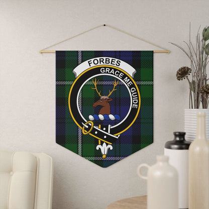 Forbes Clan Scottish Tartan Grace Me Guide Wall Pennant - Celtic Ancestry Gifts