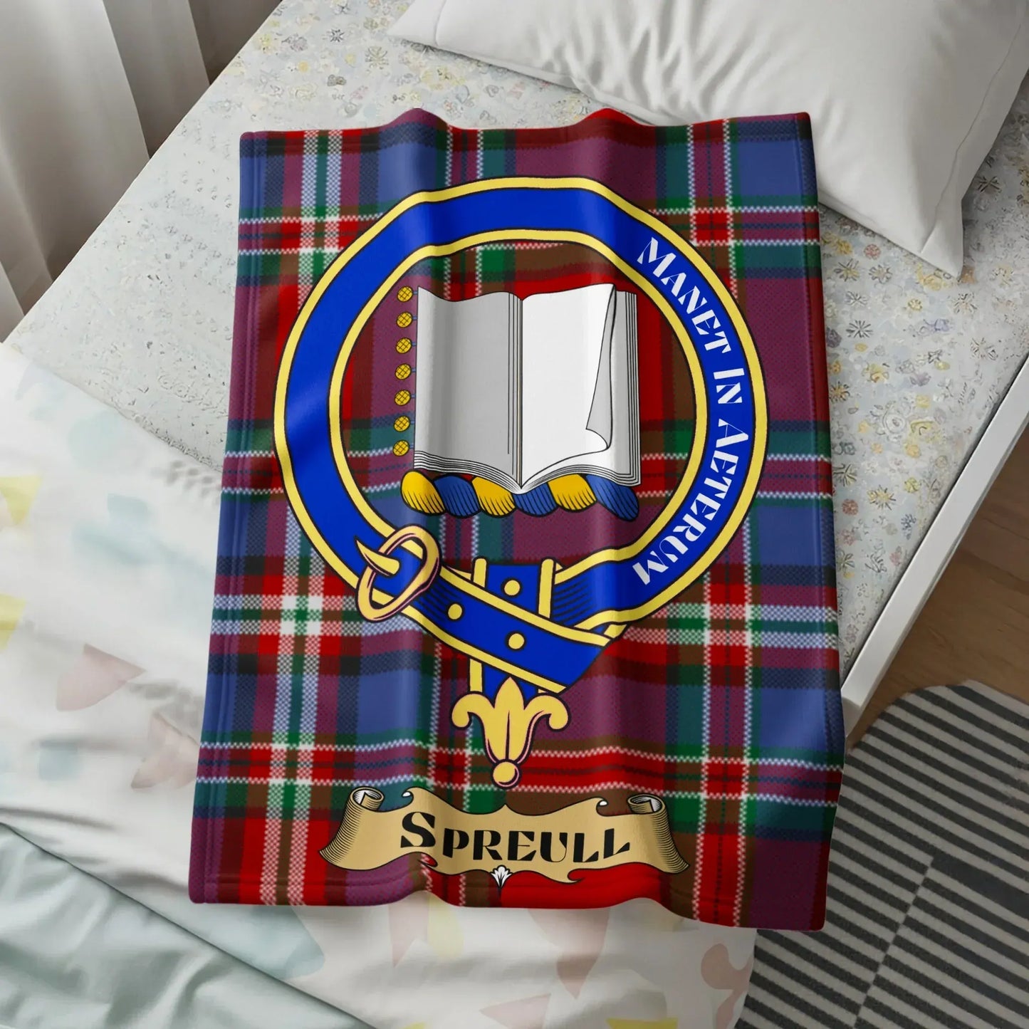 Spreull Traditional Family Crest Design Blanket product type