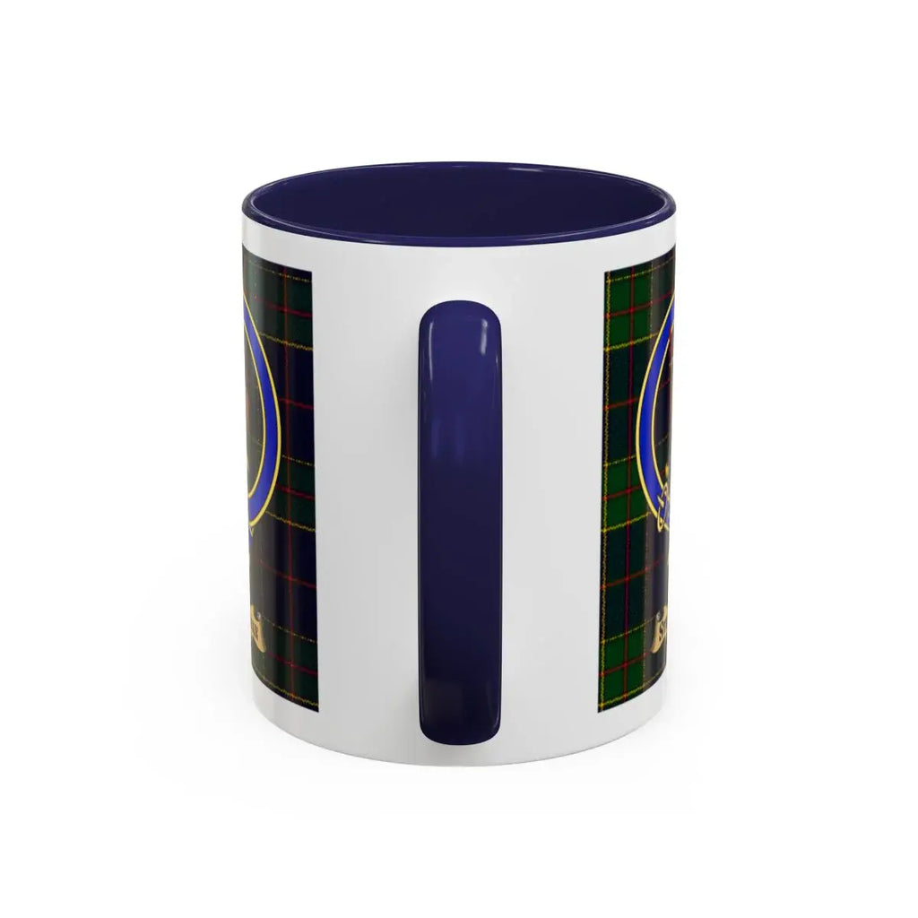 Strachan clan crest mug shown in 11 oz and 15 oz sizes
