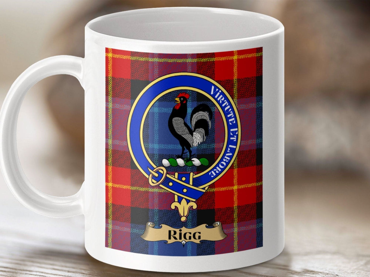 Rigg Tartan Clan Rooster Design Drinkware product type