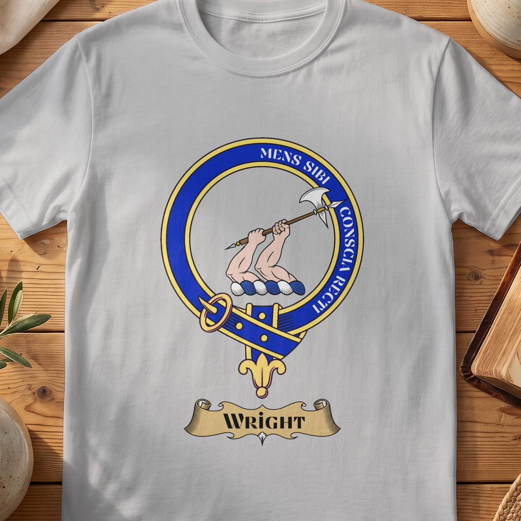 Wright Scottish clan crest T-shirt in Sport Grey
