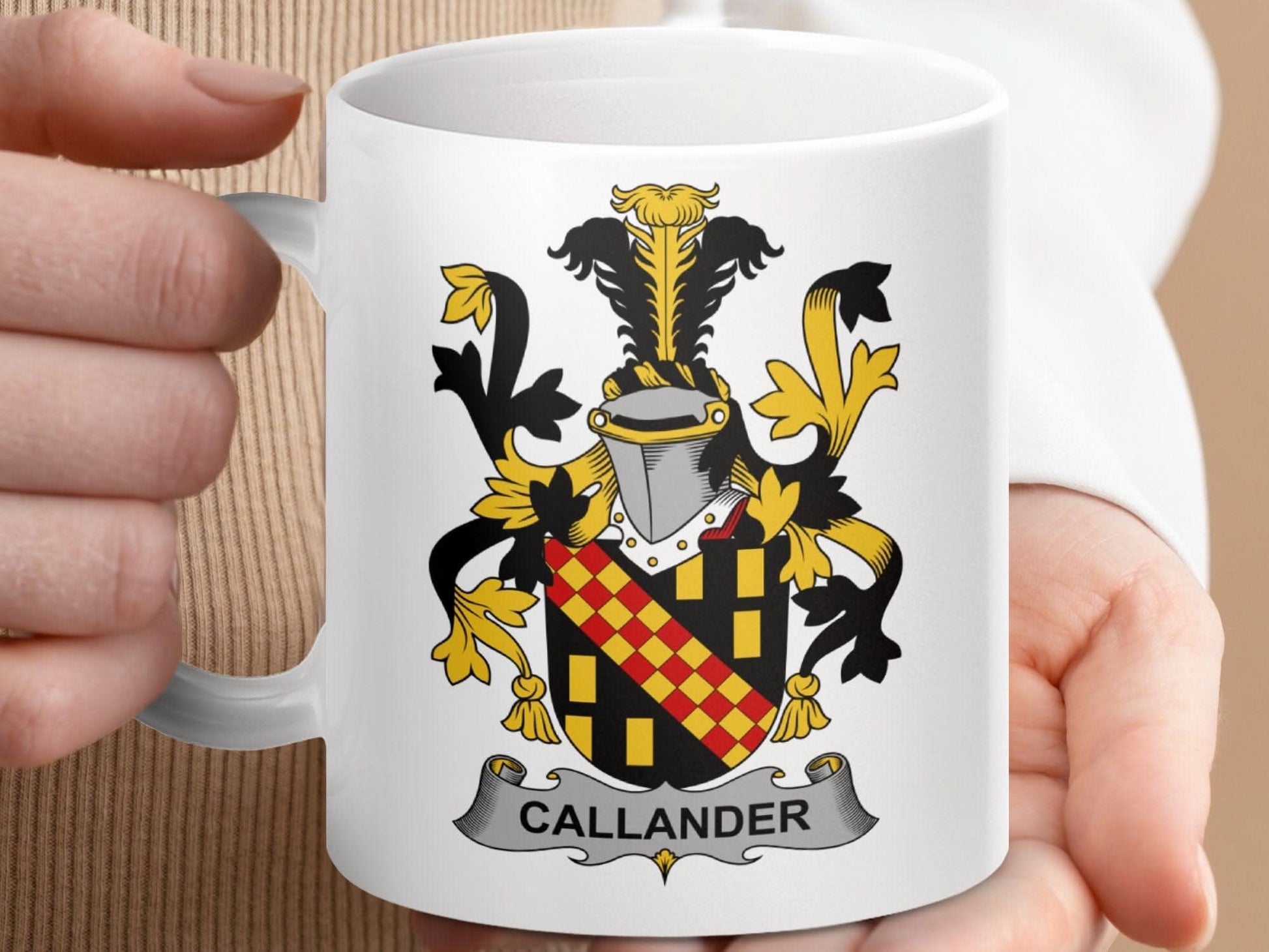 Callander Surname Irish Family Crest Heritage Design mug - Celtic Ancestry Gifts