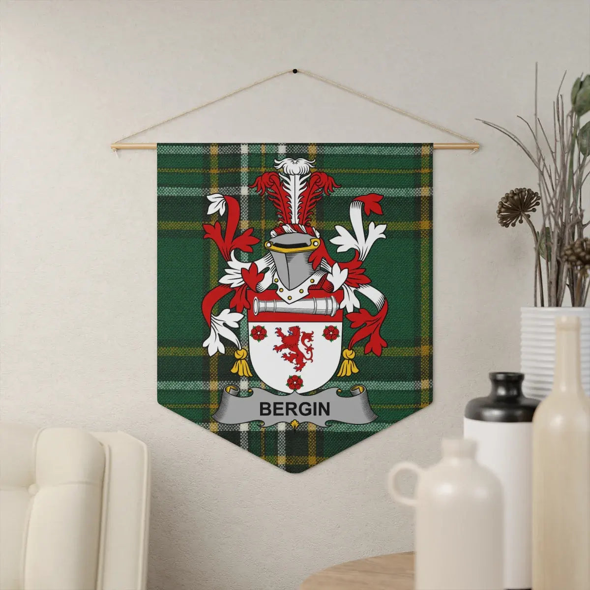 Bergin Family Crest Wall Hanging Decor Product