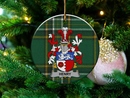 Personalized Family Crest Christmas Ornament product