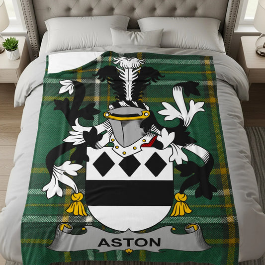 Aston Family Crest Green Plaid Blanket product