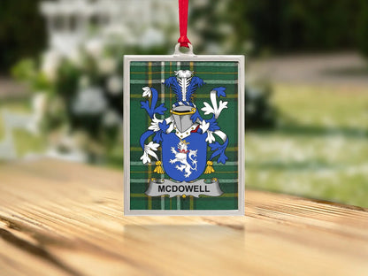 McDowell Family Crest Tartan Green Ornament product type