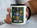 Dunn Irish family crest black accent mug