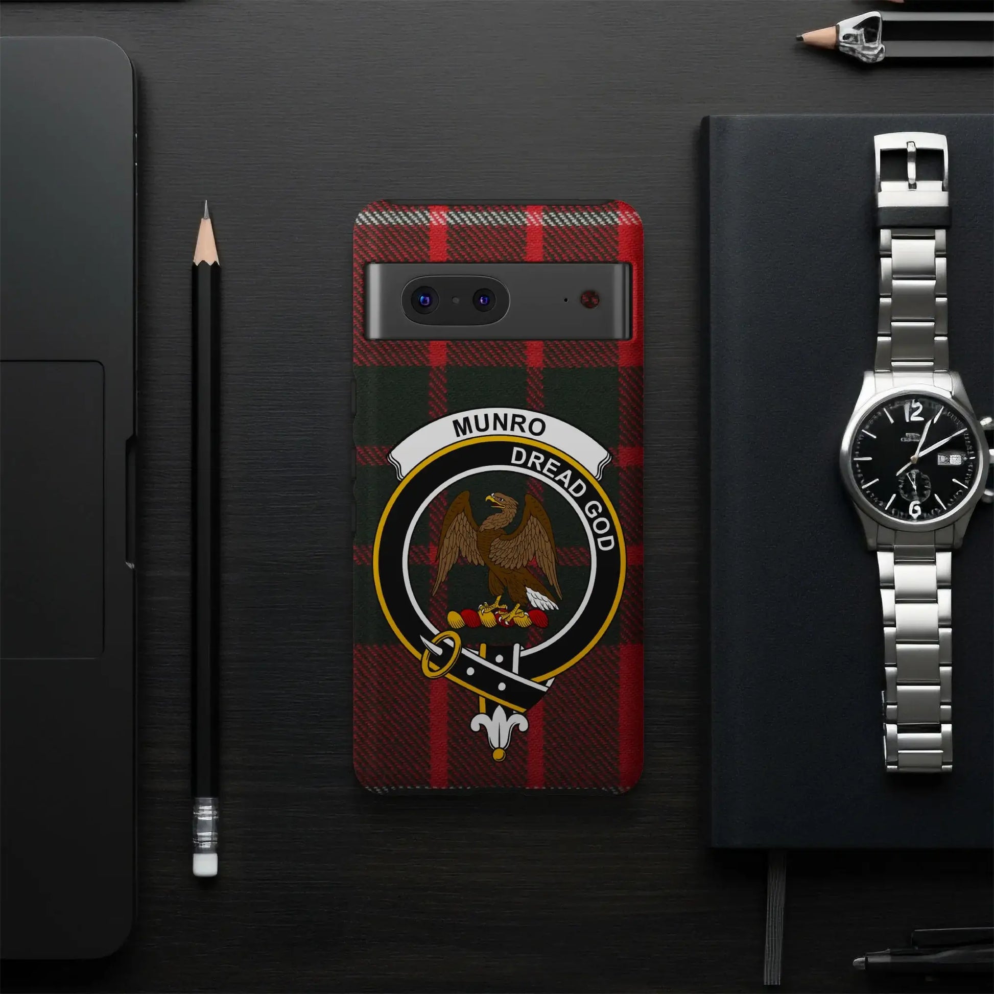 Munro Dread God Crest Tartan Phone Case Cover