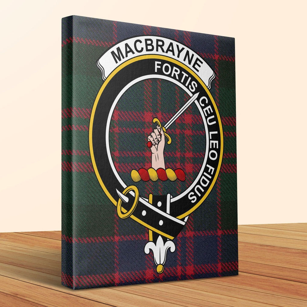 MacBrayne Scottish Tartan Crest Family Canvas - Celtic Ancestry Gifts