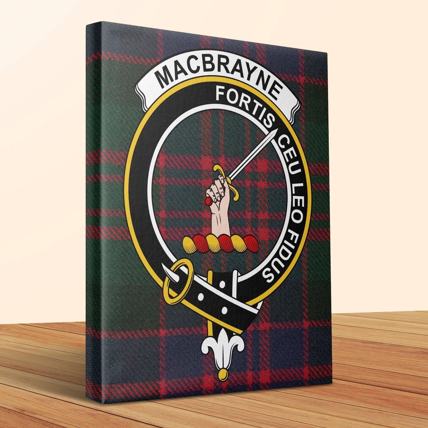 MacBrayne Scottish Tartan Crest Family Canvas - Celtic Ancestry Gifts