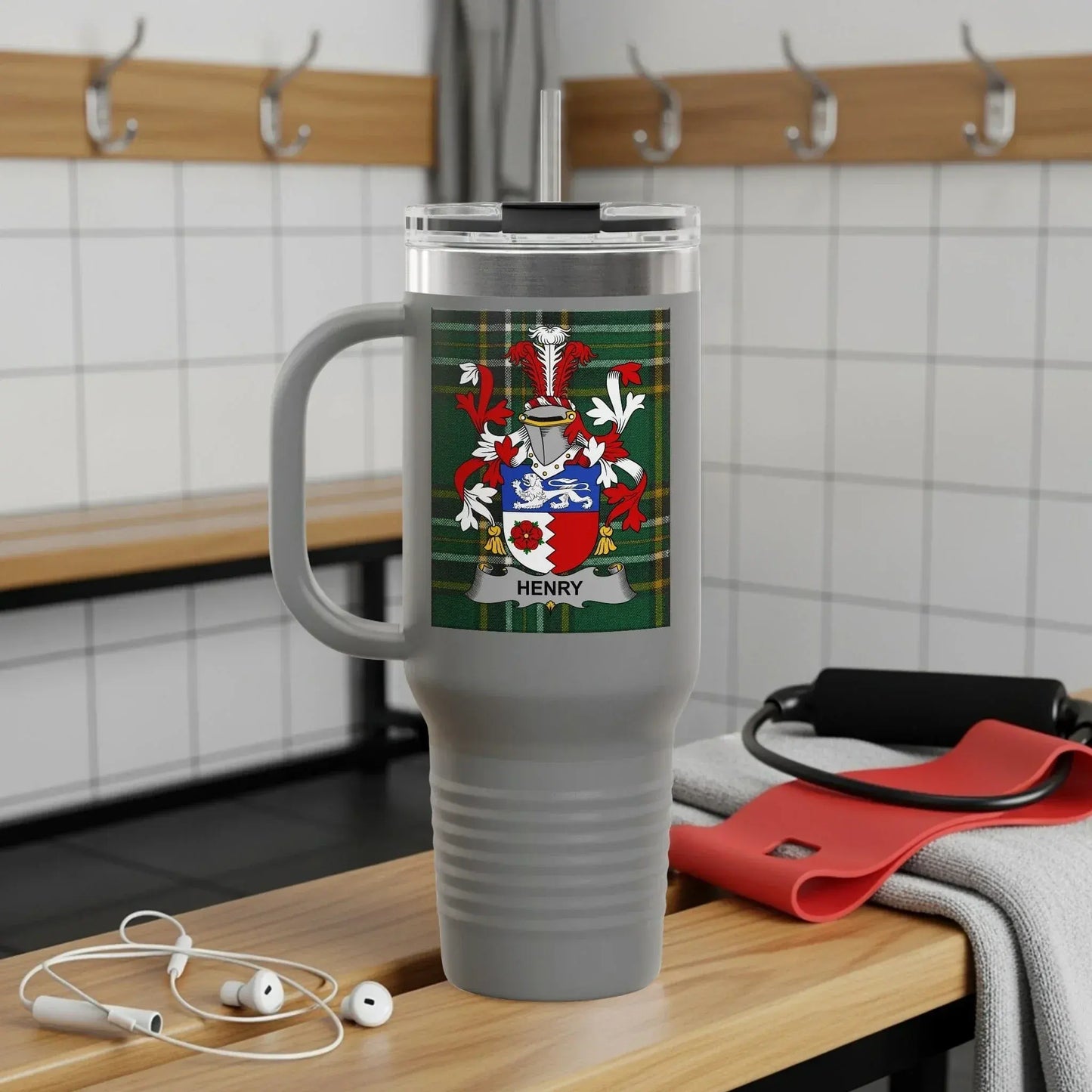 Personalized Henry Family Crest Travel Mug product type