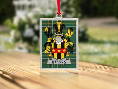 Personalized Merrick Family Crest Ornament product