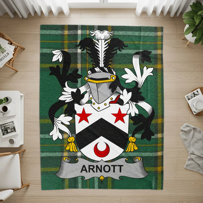 Arnott Family Crest Coat of Arms Tartan Rug product type